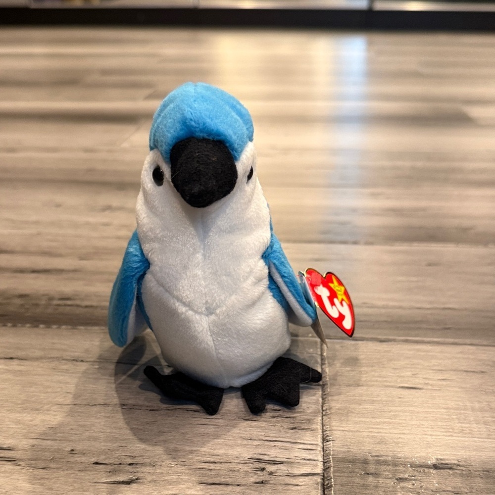 NWT collectible Blue and White Plush Bird Toy - Picture 2 of 8